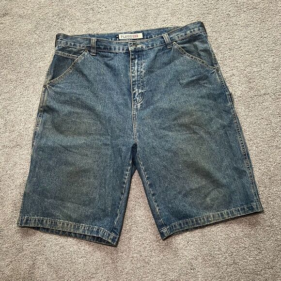 Plugg Other - Plugg Carpenter Shorts Mens 38 Blue Denim Jeans Pockets Casual
